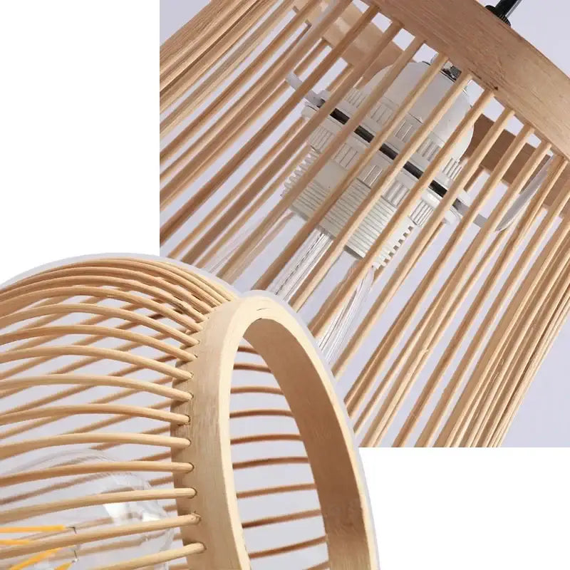 DecorBites™ Handmade Chinese Rattan Wicker Pendant Ceiling Light