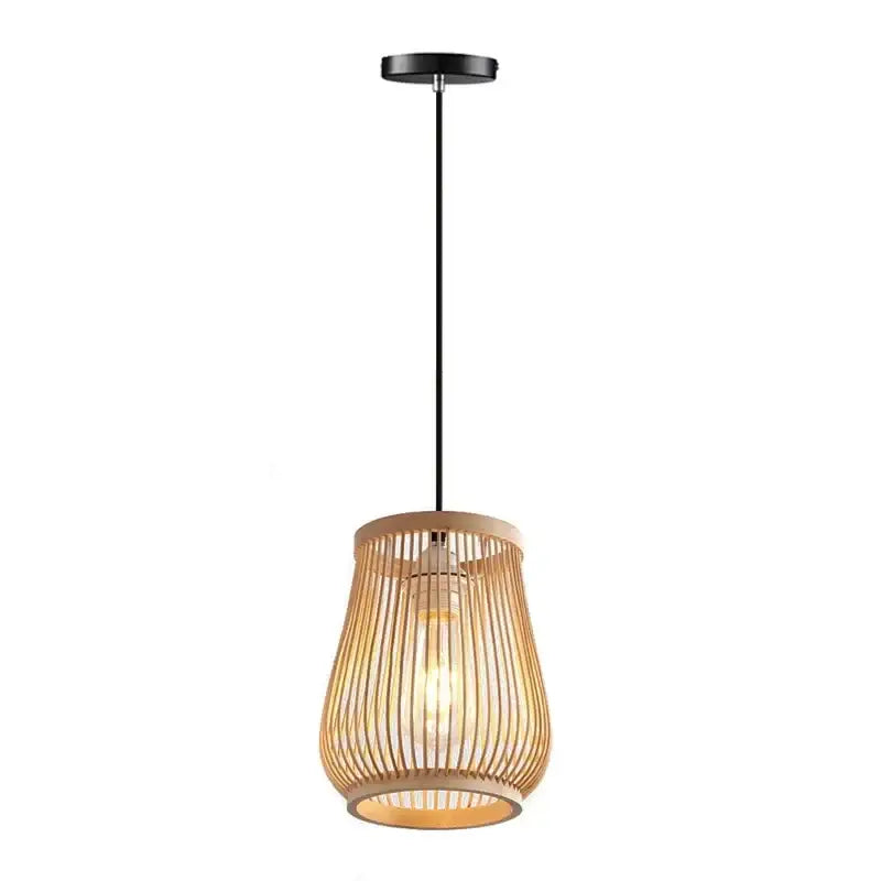 DecorBites™ Handmade Chinese Rattan Wicker Pendant Ceiling Light
