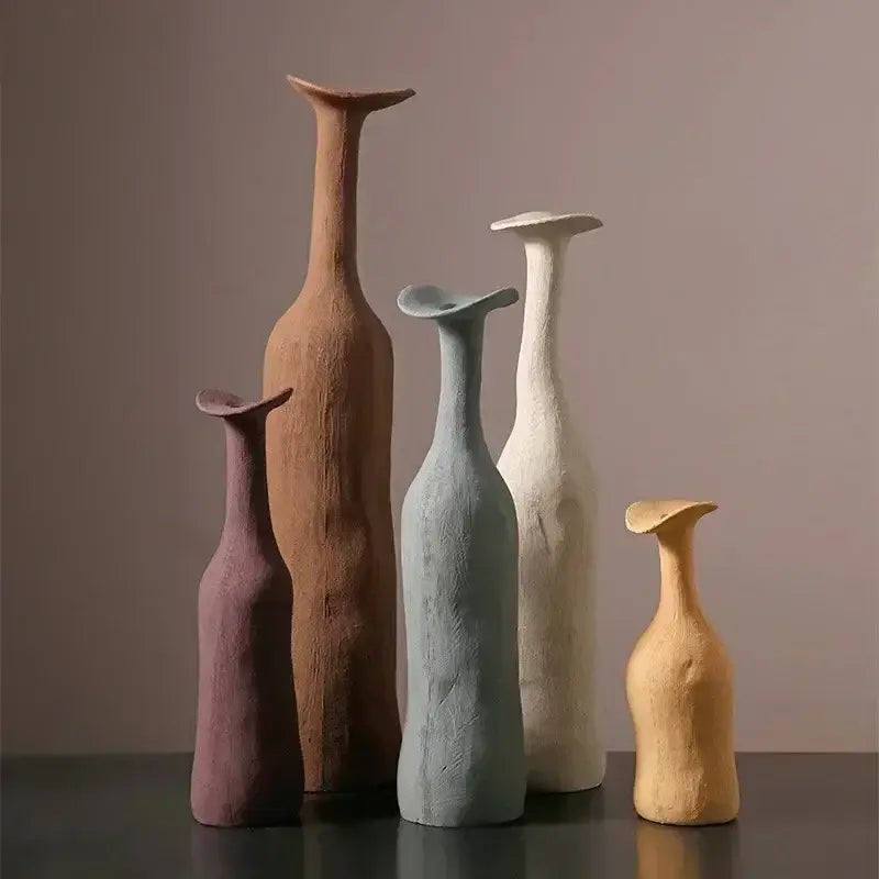 DecorBites™ Handmade Nordic Ceramic Flower Vase for Luxury Home