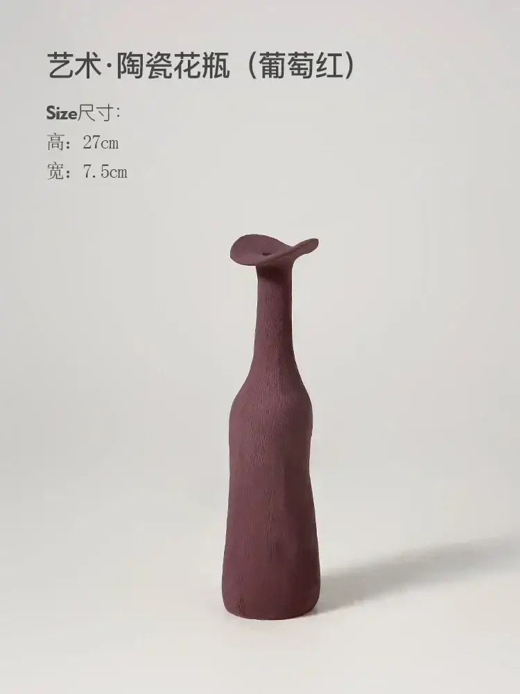 DecorBites™ Handmade Nordic Ceramic Flower Vase for Luxury Home