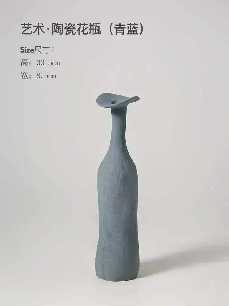 DecorBites™ Handmade Nordic Ceramic Flower Vase for Luxury Home