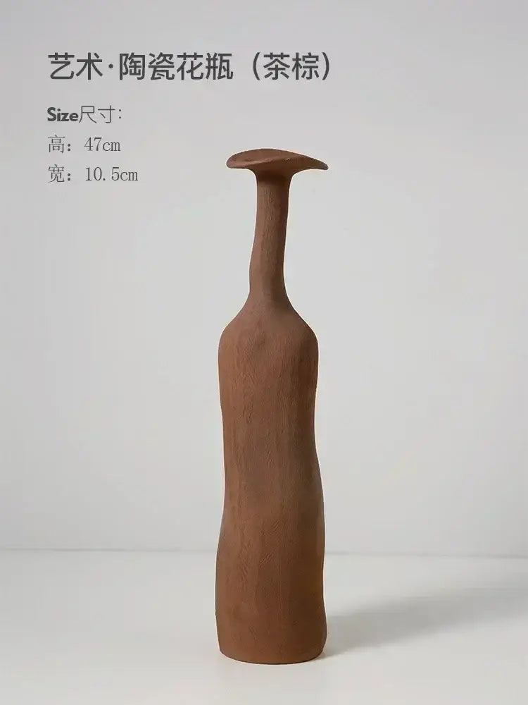 DecorBites™ Handmade Nordic Ceramic Flower Vase for Luxury Home