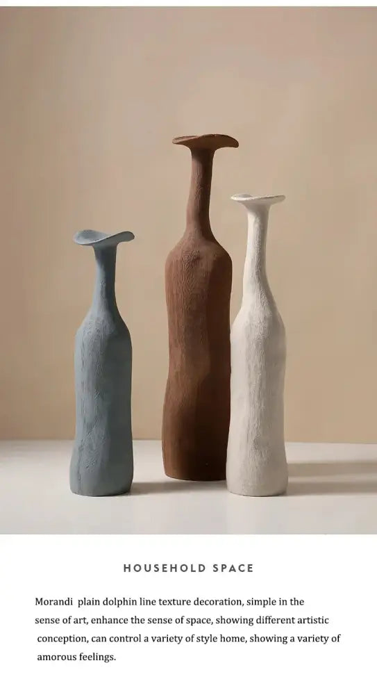 DecorBites™ Handmade Nordic Ceramic Flower Vase for Luxury Home