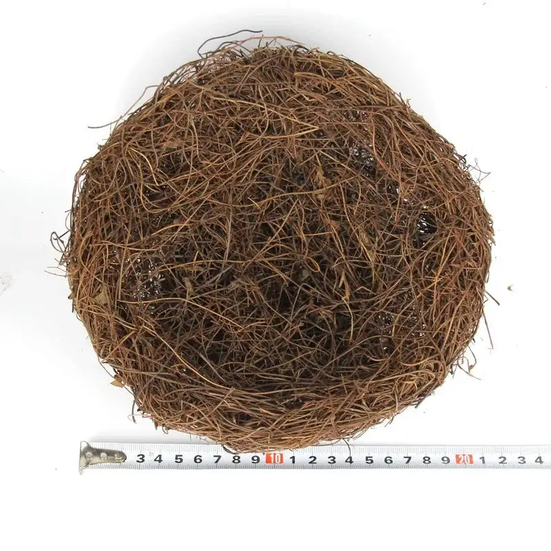 DecorBites™ Handmade Round Rattan Bird Nest Decoration