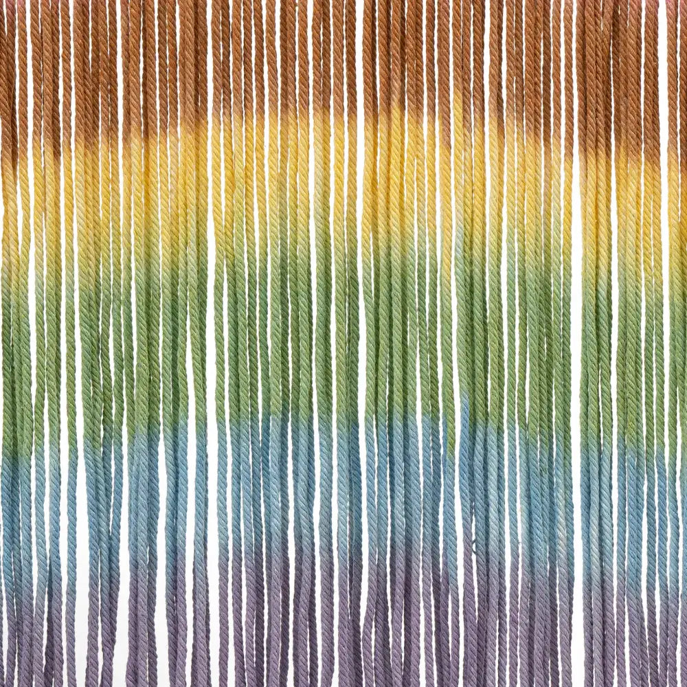 Decorbites handmade weaving wall hanging featuring rainbow-colored twisted yarn in a macrame wall hanging design