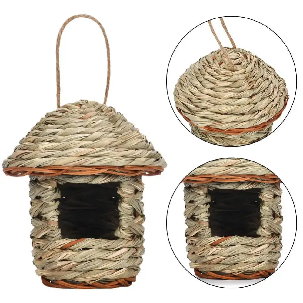 DecorBites™ Handwoven Parrot Bird Nest for Outdoor Gardens