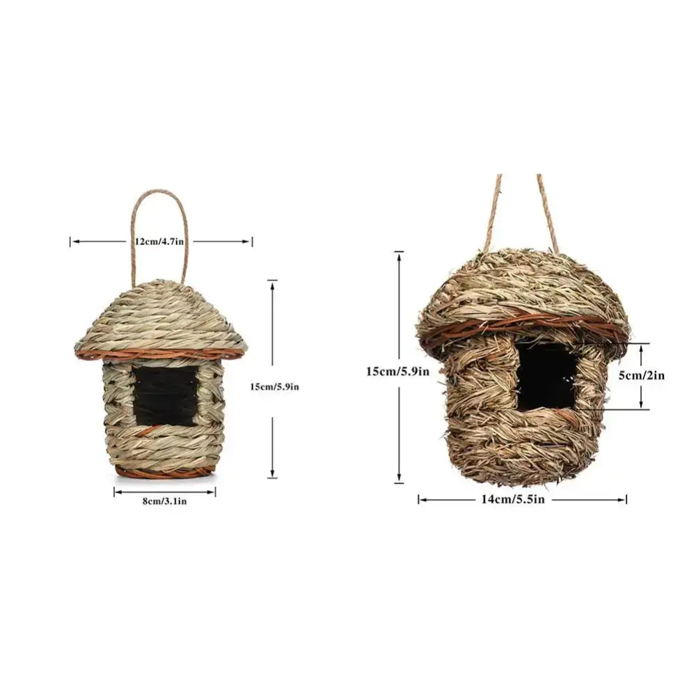 DecorBites™ Handwoven Parrot Bird Nest for Outdoor Gardens