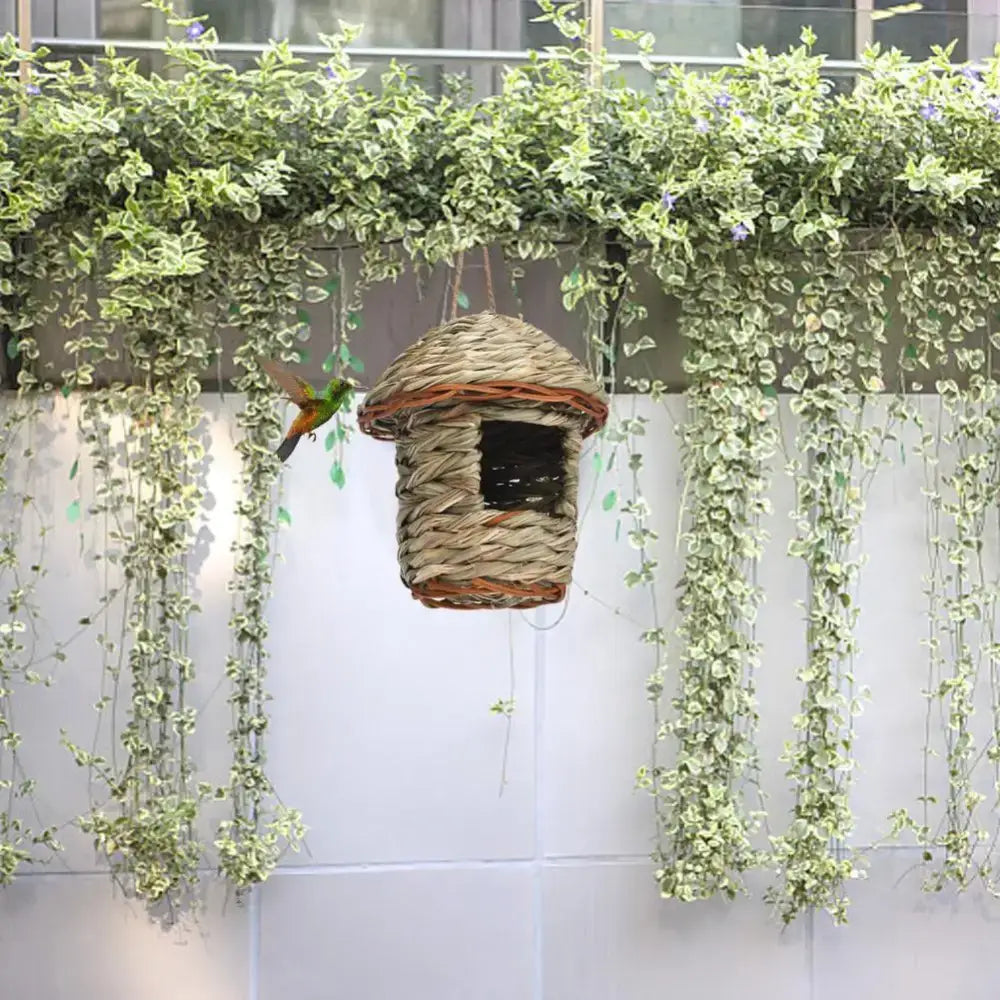 DecorBites™ Handwoven Parrot Bird Nest for Outdoor Gardens