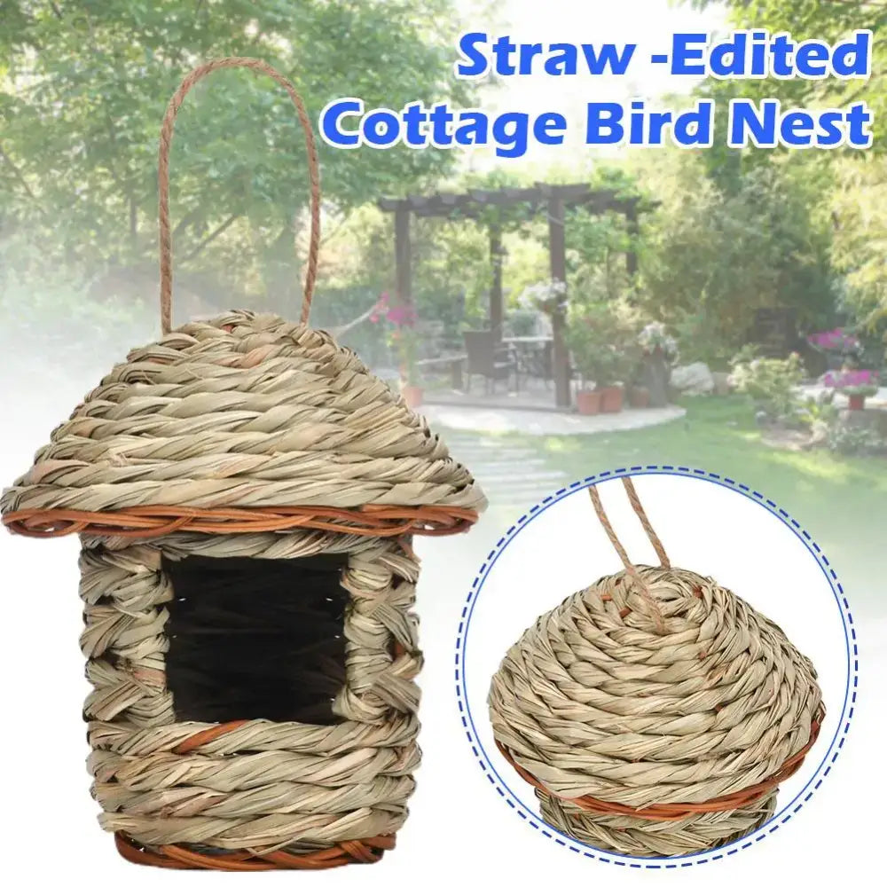 DecorBites™ Handwoven Parrot Bird Nest for Outdoor Gardens