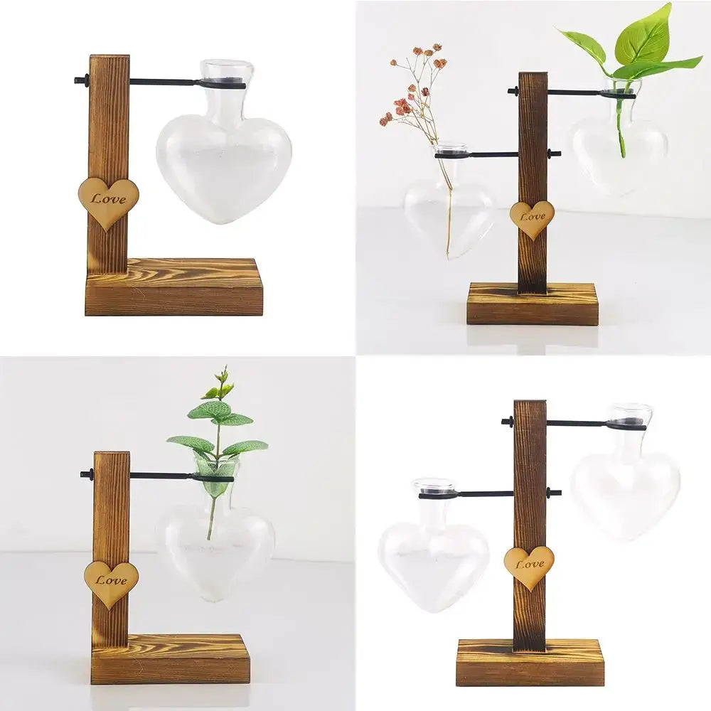 DecorBites™ Heart Shape Hydroponic Glass Vase - Home Decor