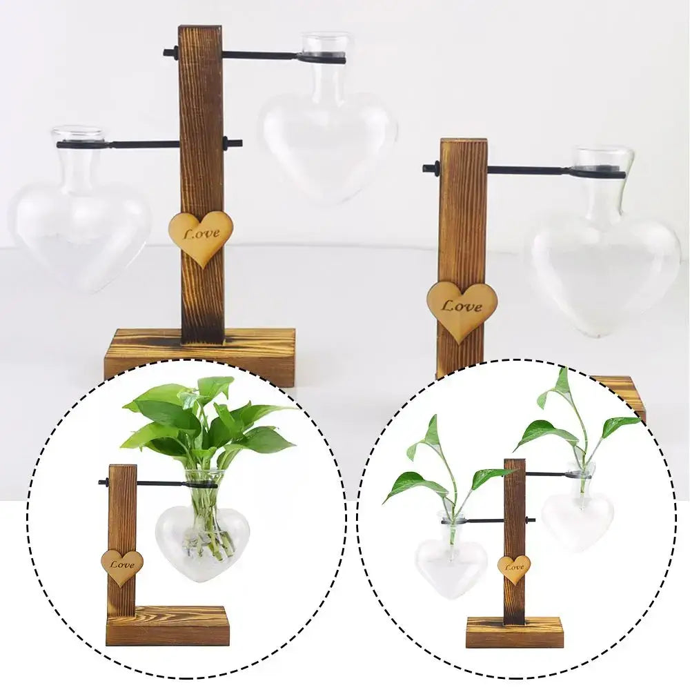 DecorBites™ Heart Shape Hydroponic Glass Vase - Home Decor