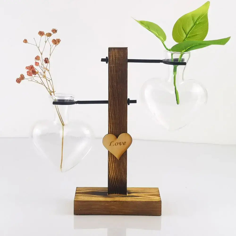 DecorBites™ Heart Shape Hydroponic Glass Vase - Home Decor