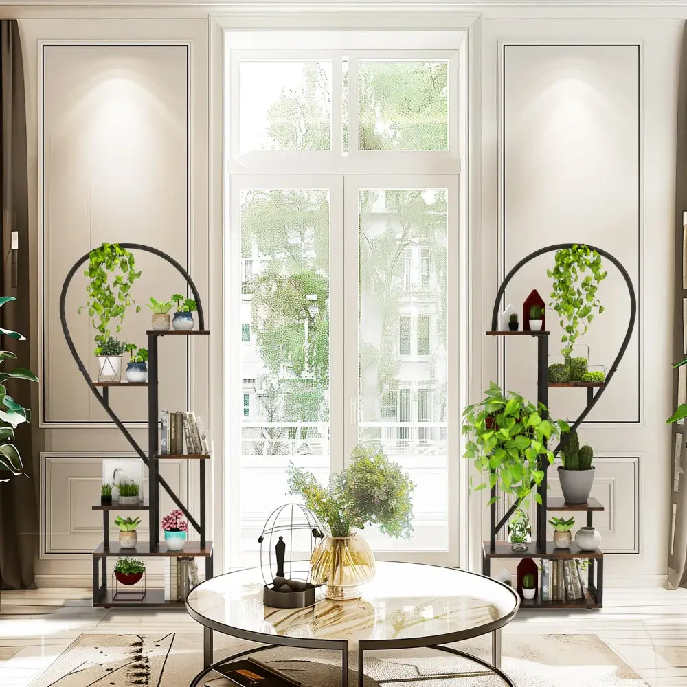 DecorBites™ Heart Shaped 6-Tier Metal Plant Stand