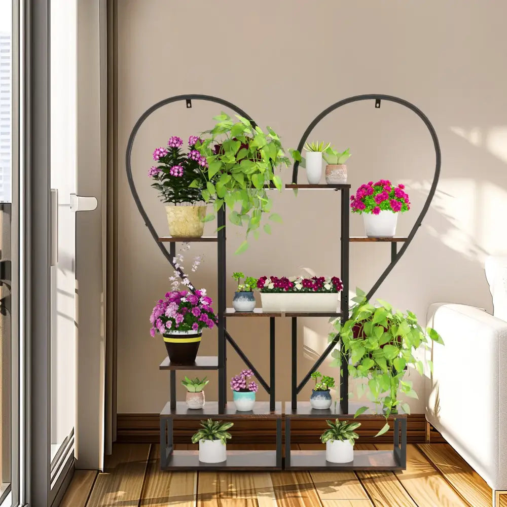 DecorBites™ Heart Shaped 6-Tier Metal Plant Stand