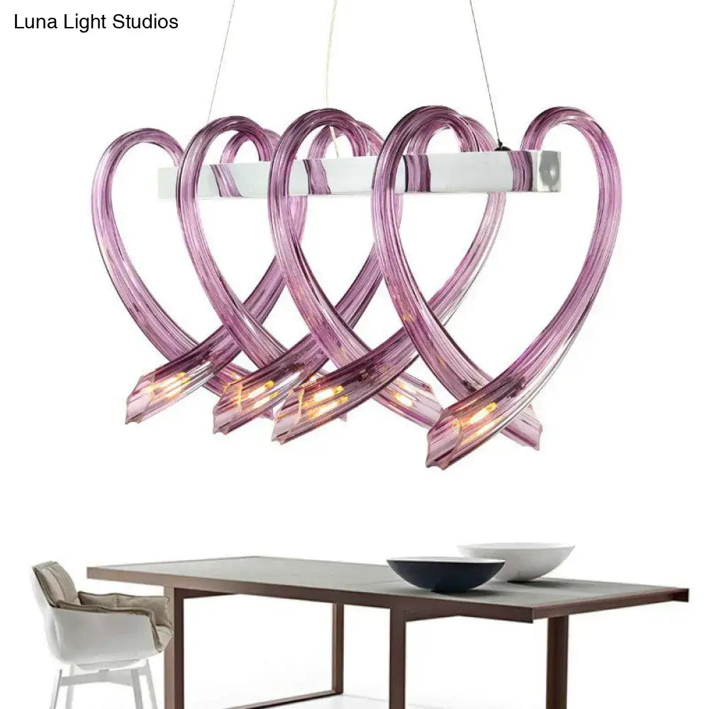 مصباح زينة معلق LED كريستالي على شكل قلب من DecorBites™ - مثالي للمطاعم
