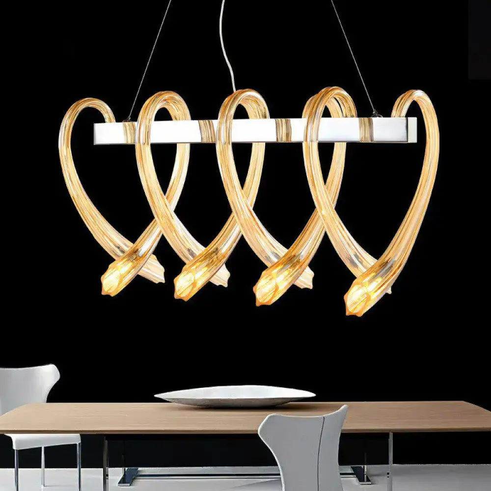 مصباح زينة معلق LED كريستالي على شكل قلب من DecorBites™ - مثالي للمطاعم