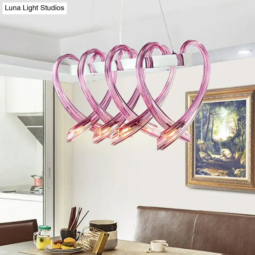 مصباح زينة معلق LED كريستالي على شكل قلب من DecorBites™ - مثالي للمطاعم