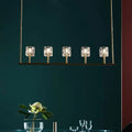 DecorBites™ Ice Cube Crystal Pendant Light - Minimalist Gold Dining Room Island Lamp (5/10 Heads)