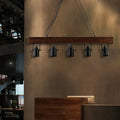 DecorBites™ Industrial Black Metal Island Light Fixture - 5-Light Kitchen Hanging Lamp