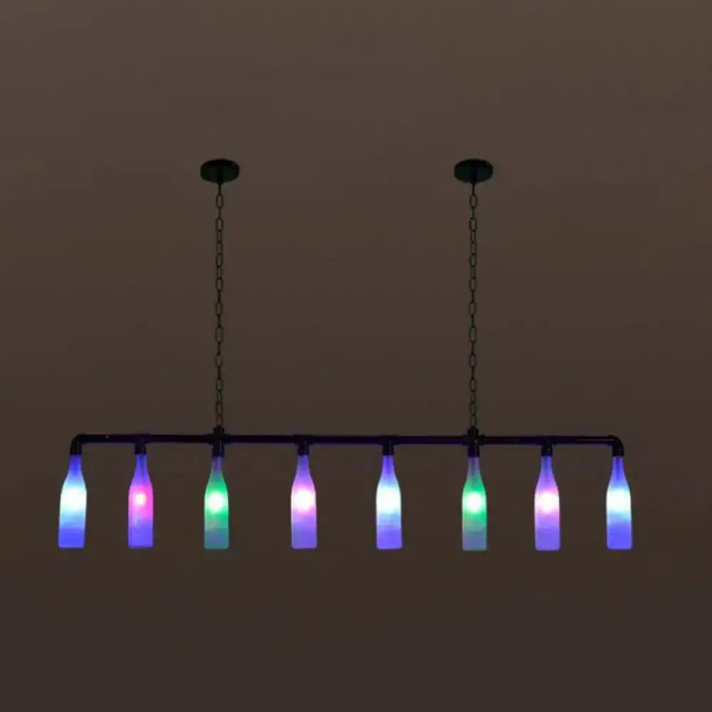 DecorBites™ Industrial Iron Pipe Wine Bottle Pendant Light - Multi-Color Island Lamps
