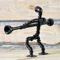 DecorBites™ Industrial Metal Athlete Table Light - 1 Head Night Lamp for Boys' Bedside in Black
