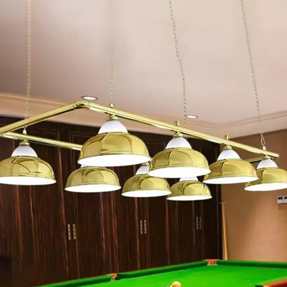 DecorBites™ Industrial Metal Mirrored Bowl Pendant Light - Suspended Lighting Fixture for Billiard Room or Island