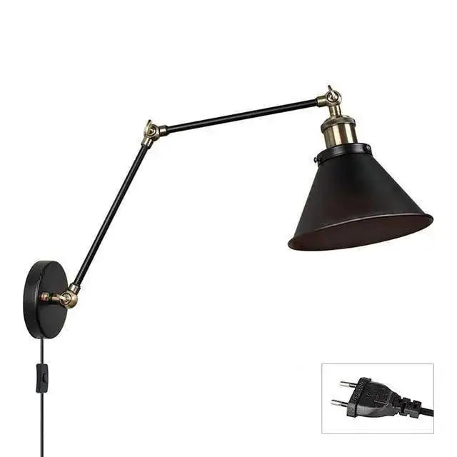 DecorBites™ Industrial Plug In Wall Sconce