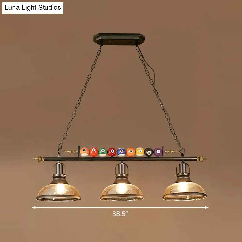 DecorBites™ Industrial Style Black Metal Billiard Light Pendant for Restaurant Island