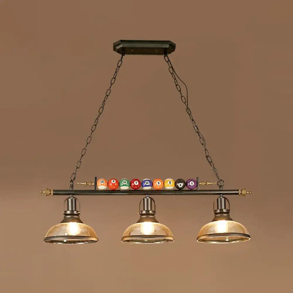DecorBites™ Industrial Style Black Metal Billiard Light Pendant for Restaurant Island