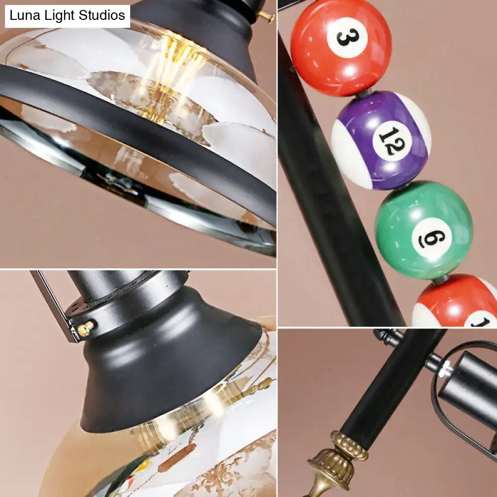 DecorBites™ Industrial Style Black Metal Billiard Light Pendant for Restaurant Island
