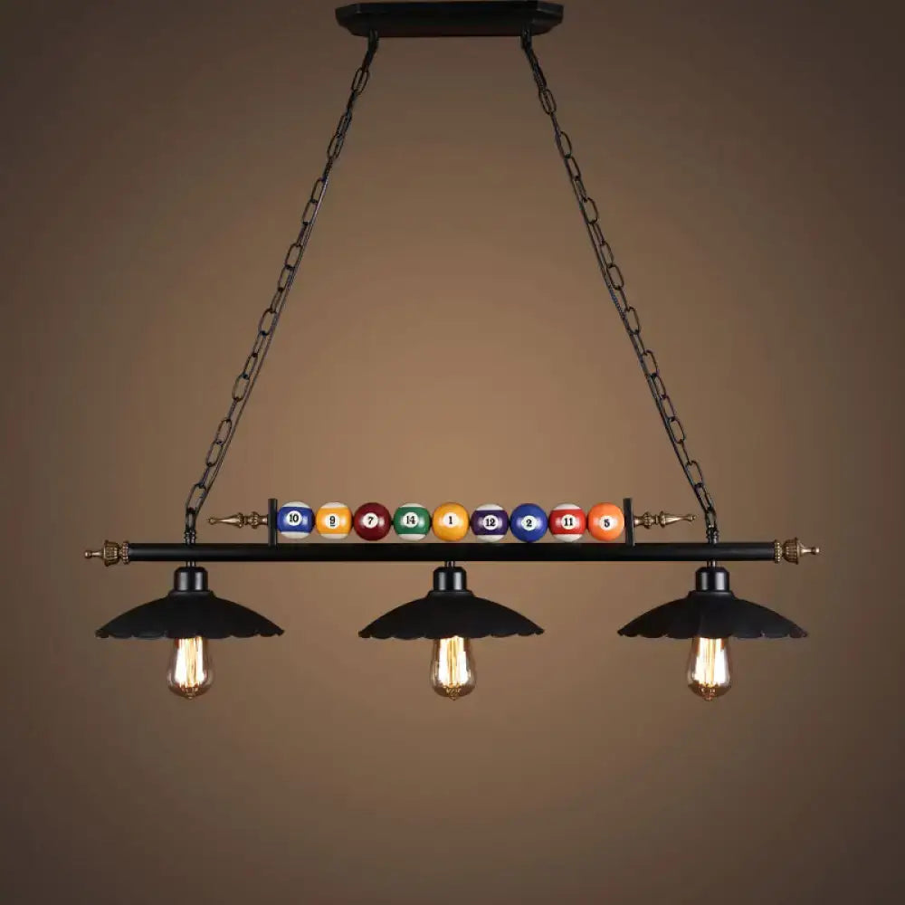 DecorBites™ Industrial Style Black Metal Billiard Light Pendant for Restaurant Island