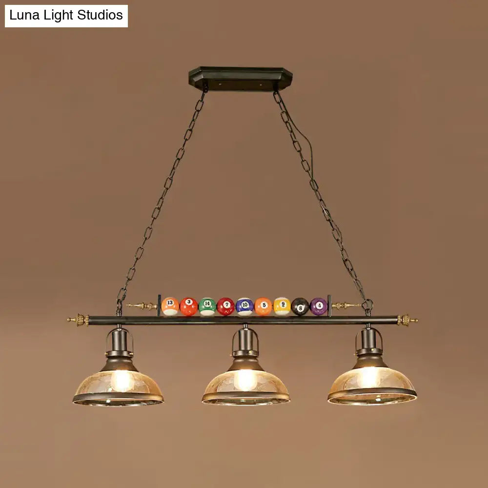 DecorBites™ Industrial Style Black Metal Billiard Light Pendant for Restaurant Island