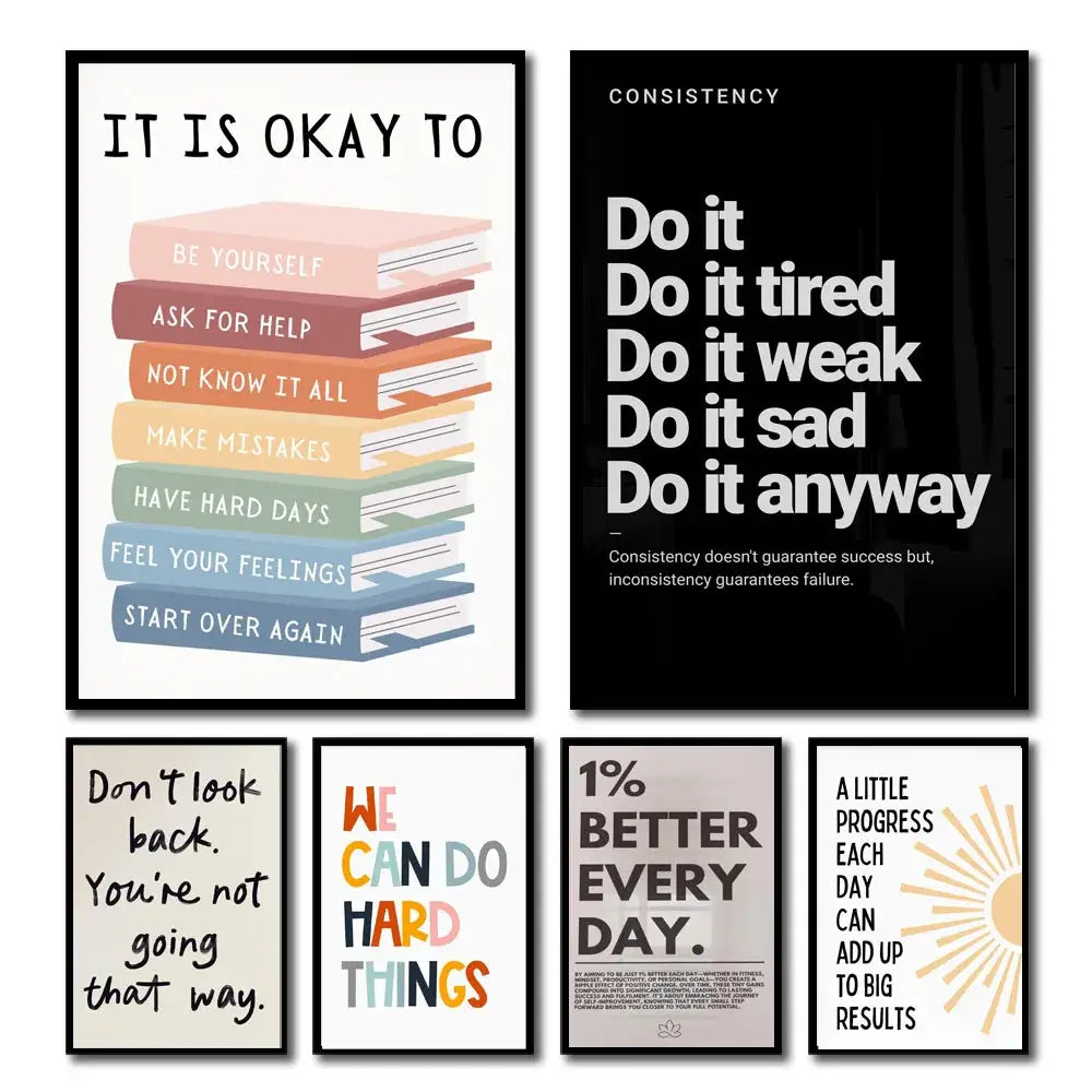 DecorBites™ Inspirational Quote Poster for Home or Office