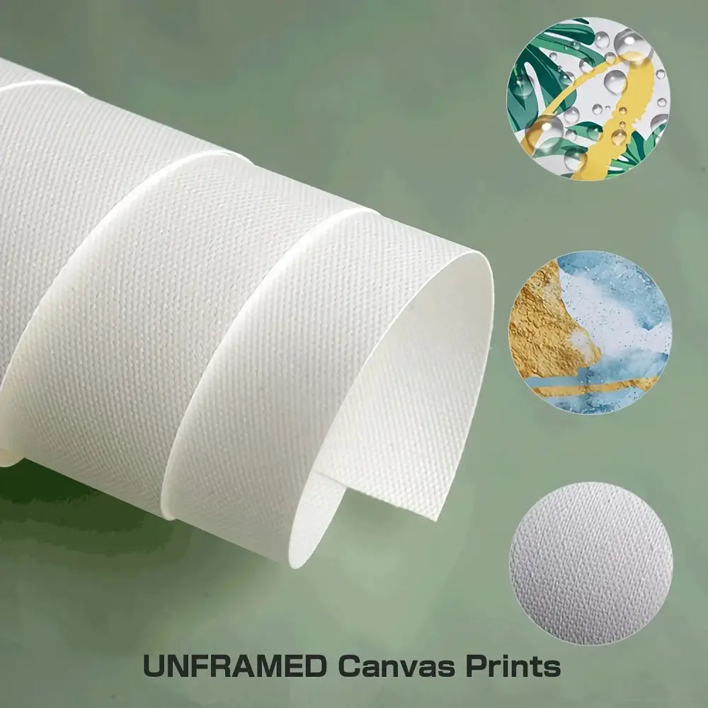 White textured canvas roll for unframed prints in decorbites™ inspirational quote poster for home or office use