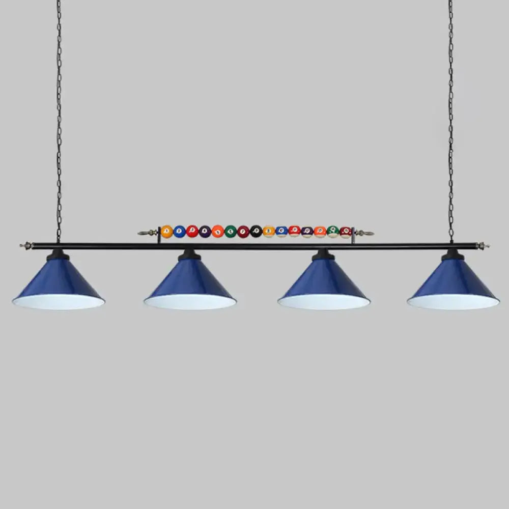 DecorBites™ Iron Linear Island Ceiling Light with Cone Shade - Industrial Country Club Style