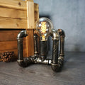 DecorBites™ Iron Pipe Art Night Lamp - Industrial Table Light in Bronze for Boys Room