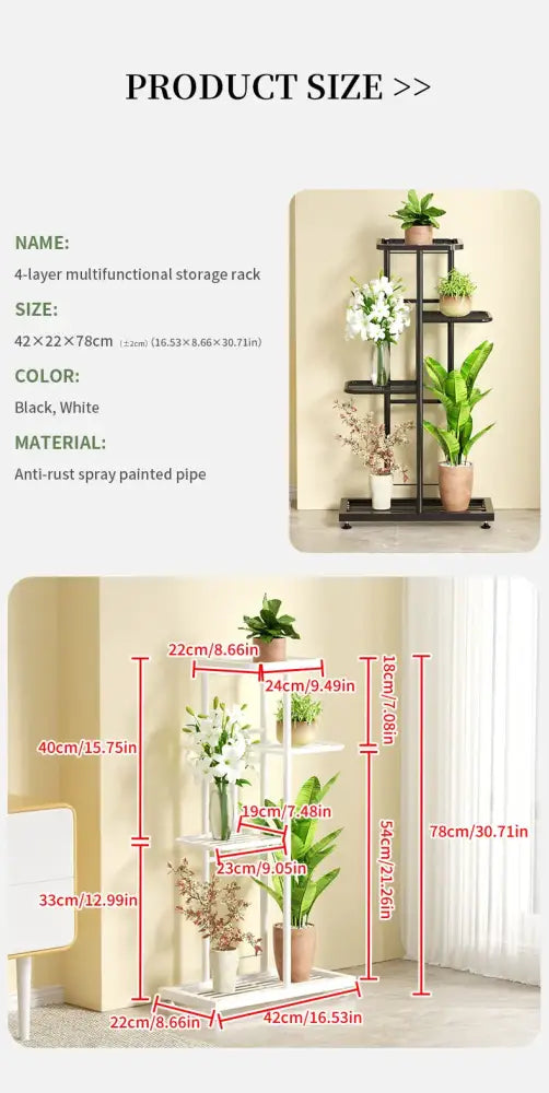 DecorBites™ Iron Plant Stand for Multiple Pots