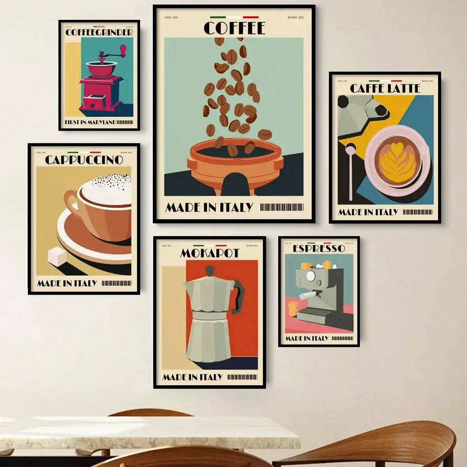 DecorBites™ Italian Coffee Wall Art Canvas Print