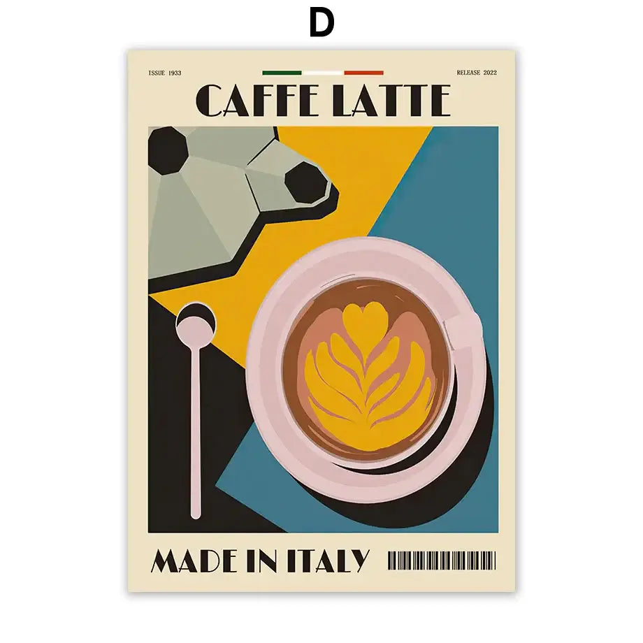 DecorBites™ Italian Coffee Wall Art Canvas Print