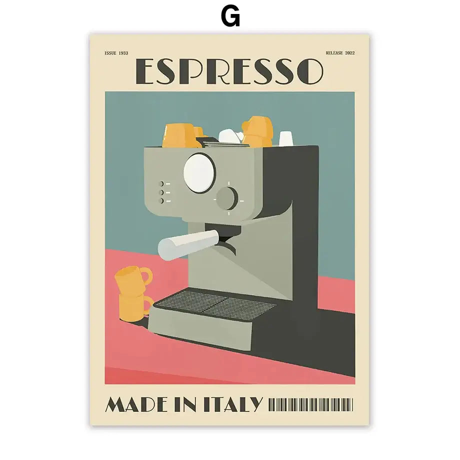 DecorBites™ Italian Coffee Wall Art Canvas Print