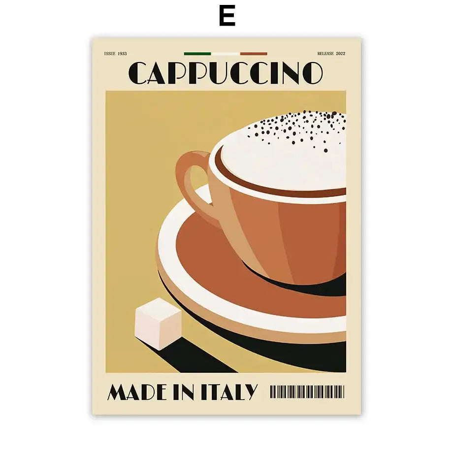 DecorBites™ Italian Coffee Wall Art Canvas Print