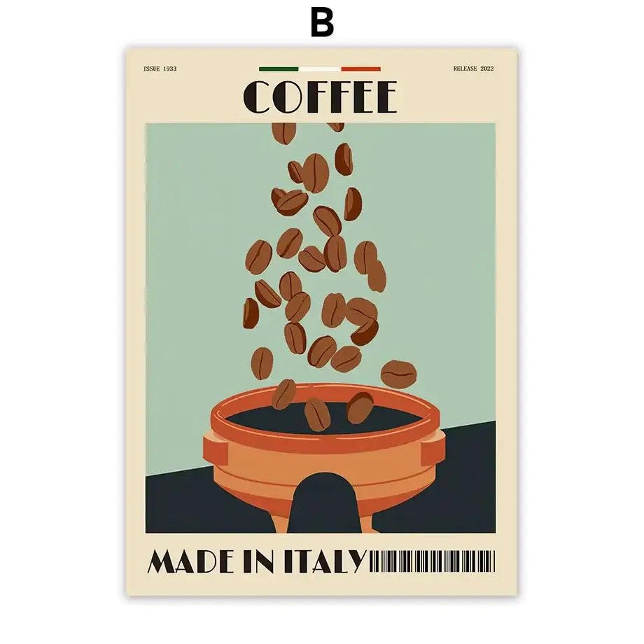 DecorBites™ Italian Coffee Wall Art Canvas Print