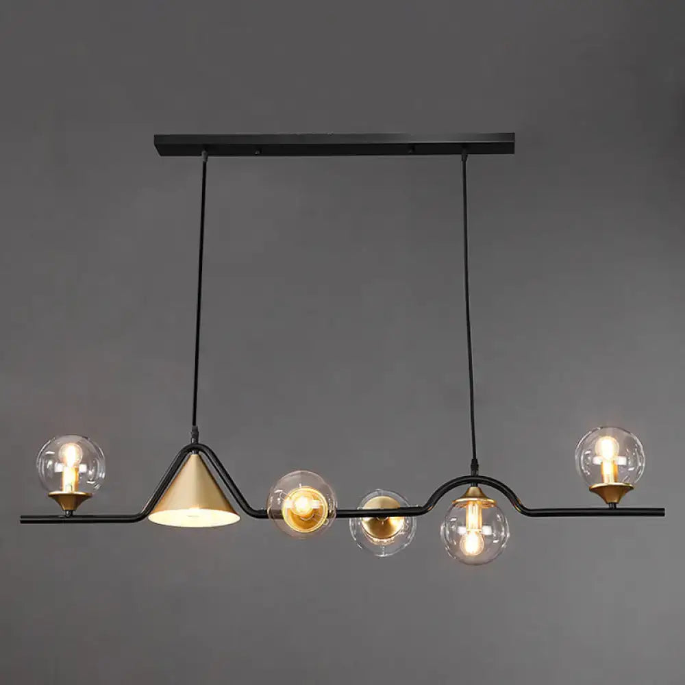 DecorBites™ Ivory Glass Island Pendant Light: Geometric, Contemporary Hanging Fixture for Restaurants