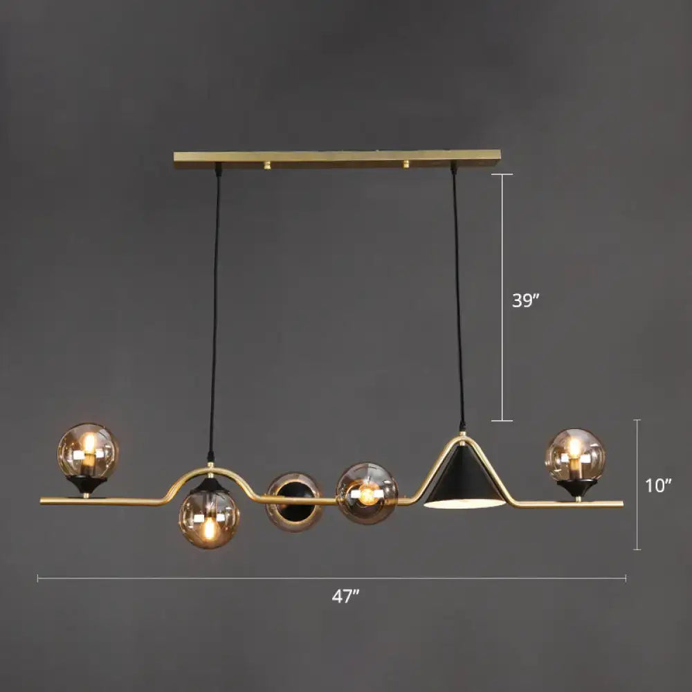 DecorBites™ Ivory Glass Island Pendant Light: Geometric, Contemporary Hanging Fixture for Restaurants