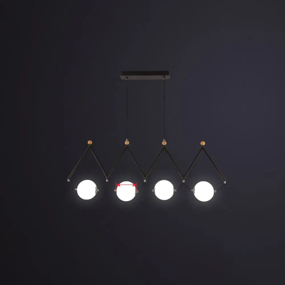 DecorBites™ Ivory Glass Minimalist Ball Suspension Light - Creative Island Fixture