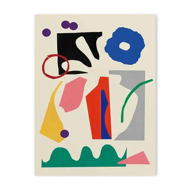 DecorBites™ Japanese Abstract Blue Wave Canvas Print