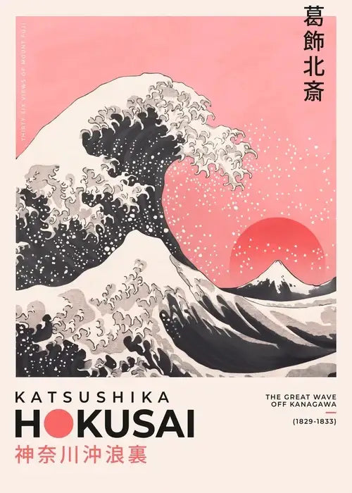 DecorBites™ Japanese Hokusai Art Poster Print for Home Decor