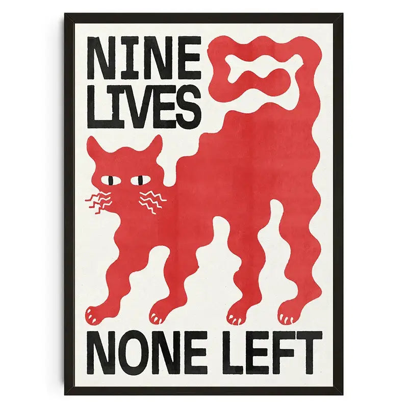 DecorBites™ Japanese Koi Cat Abstract Canvas Wall Art