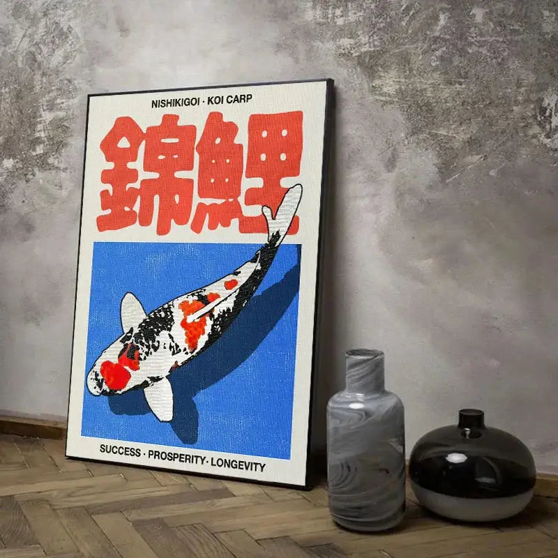 DecorBites™ Japanese Koi Cat Canvas Wall Art