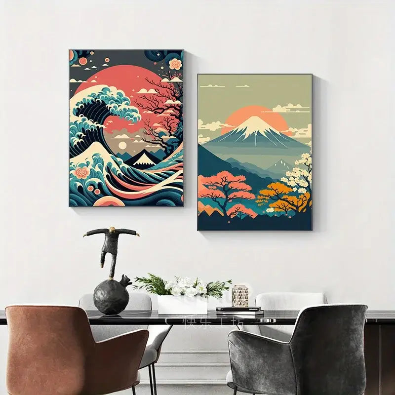 DecorBites™ Japanese Nature Landscape Canvas Wall Art